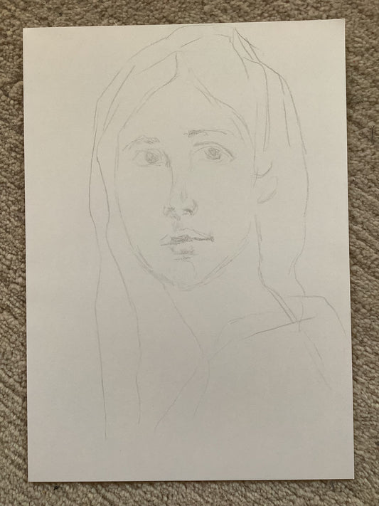 Kleines Portrait nach Charles-Amable Lenoir Nr. 3 - 29cm x 21cm